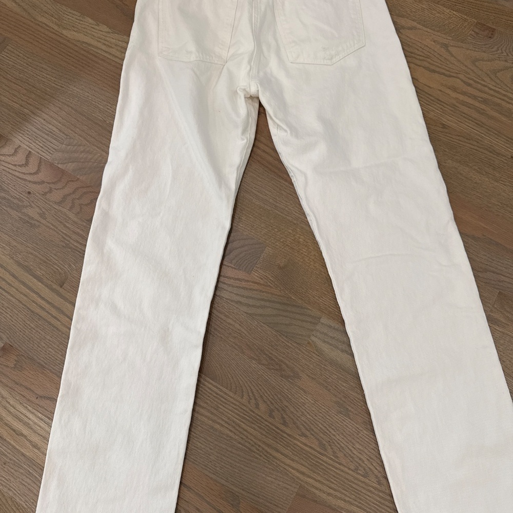 Agolde white button fly wide leg jeans Size 29 - Picture 3 of 9